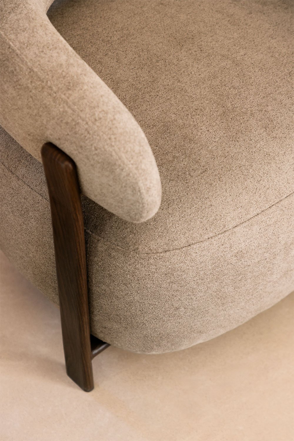 Sillón en tela chenilla Jolie, imagen de galería 2