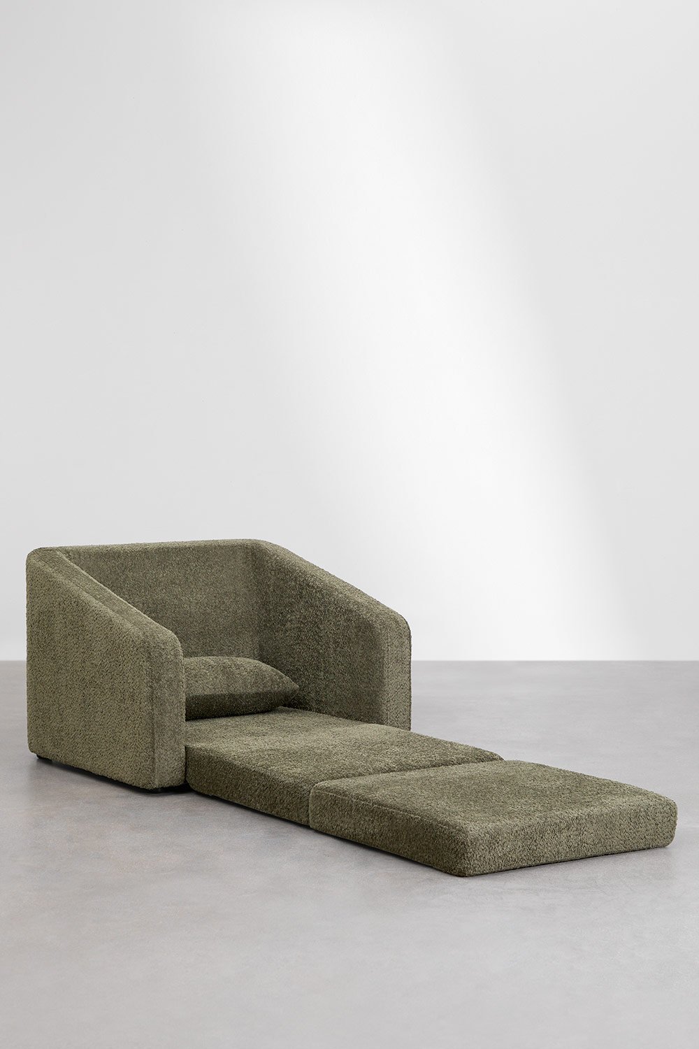 Sillón cama en tela bouclé Dalila, imagen de galería 2