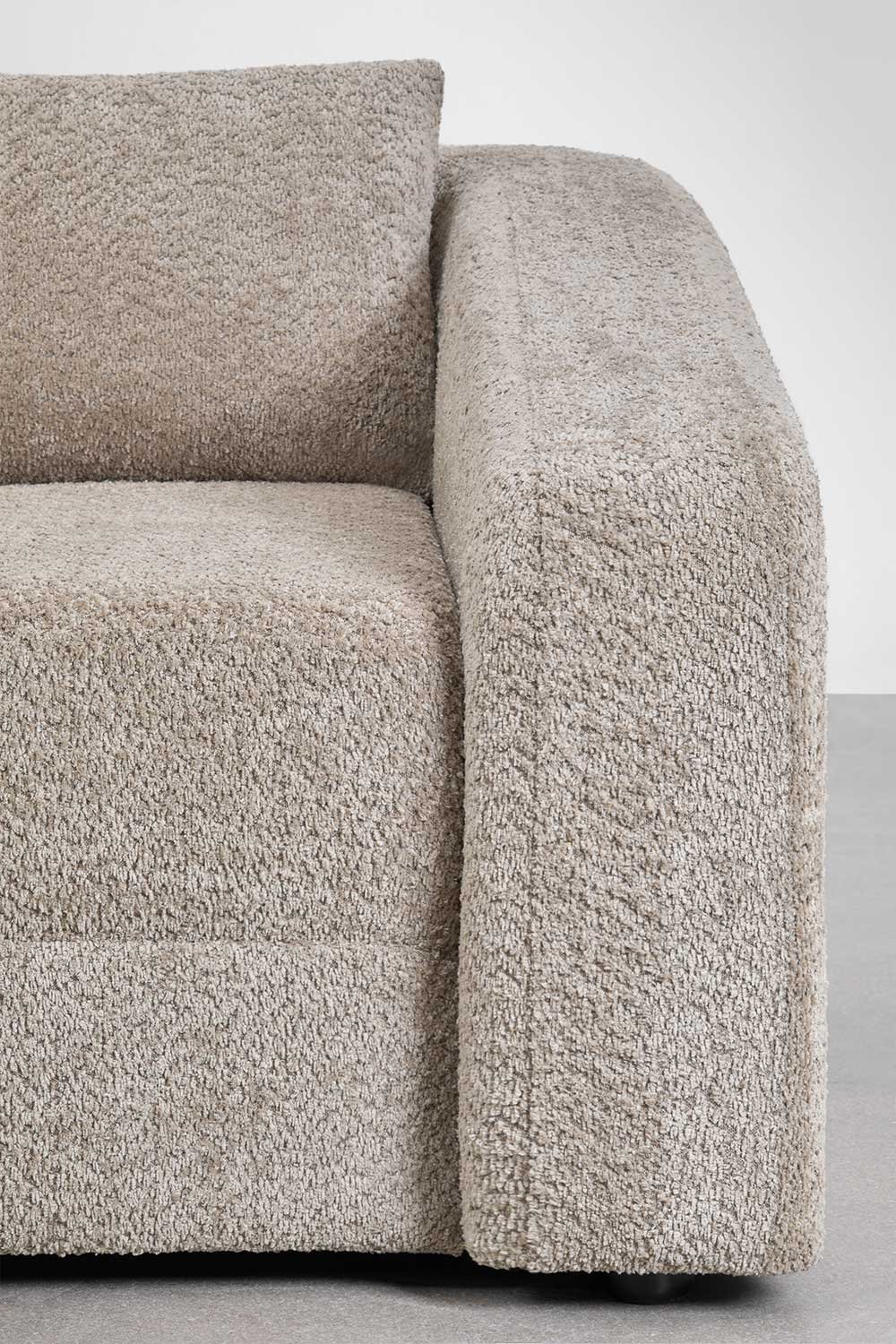 Sofá cama de 3 plazas en tela bouclé Dalila, imagen de galería 9