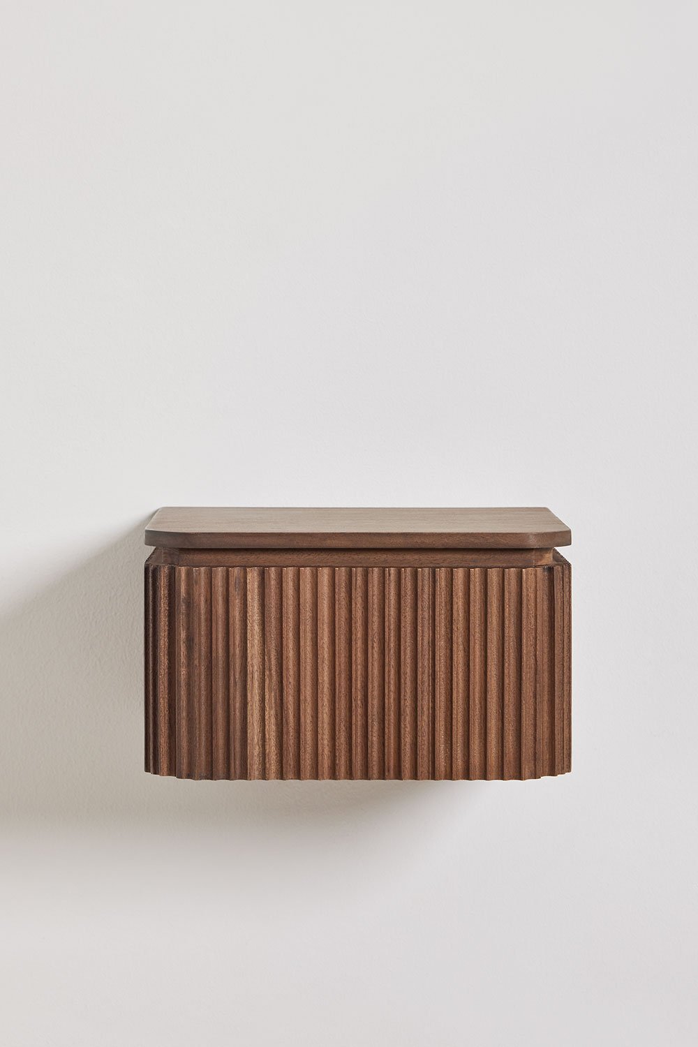 Mesita de noche flotante rectangular 35x30 cm en madera de acacia Biljandi, imagen de galería 4