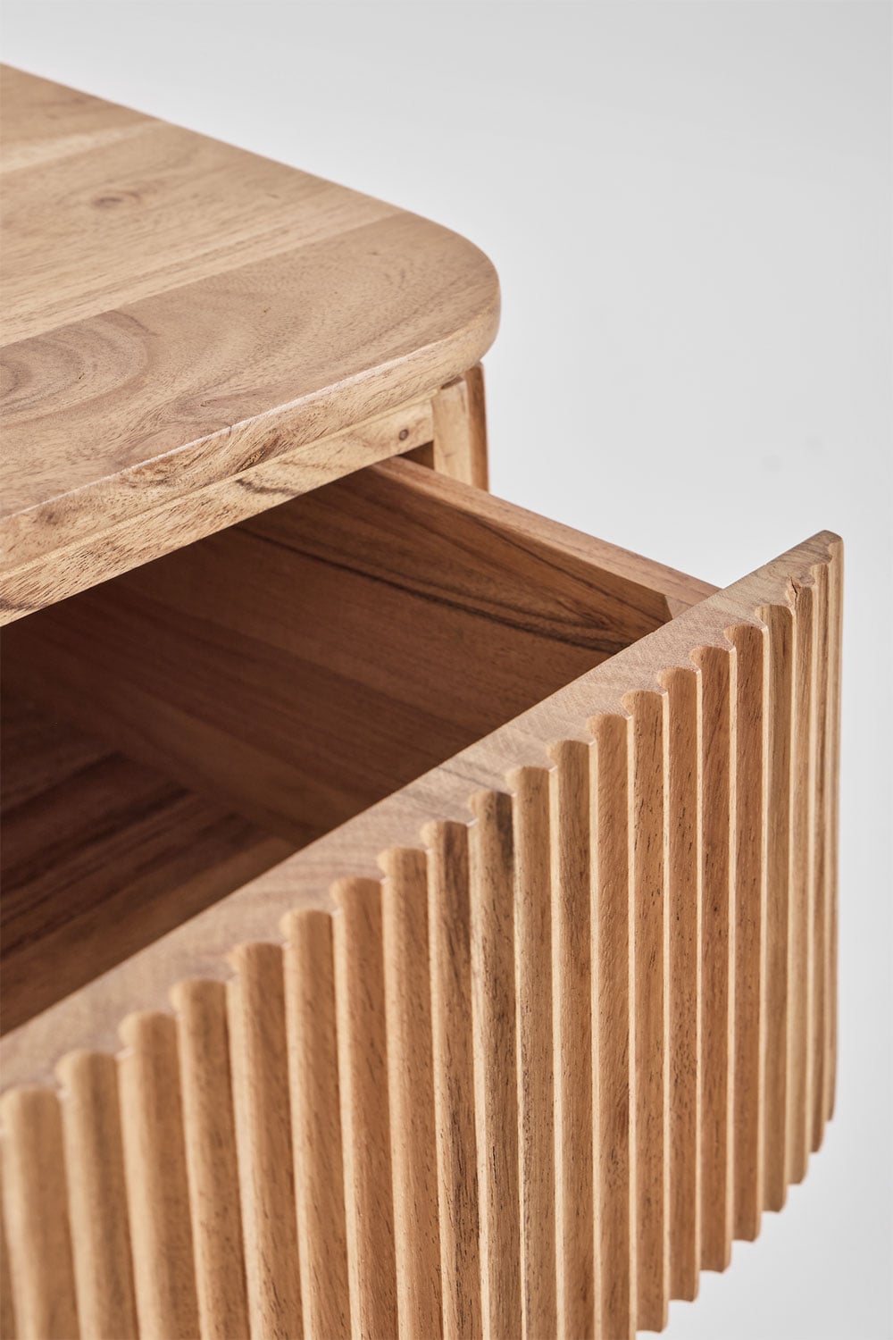 Pack de 2 mesitas de noche flotantes 35x30 cm en madera de acacia Biljandi, imagen de galer&iacute;a 5