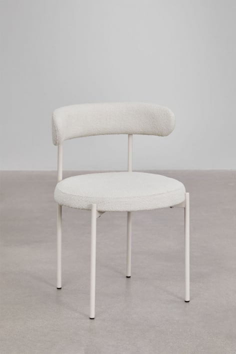 Pack de 2 sillas de comedor en tela bouclé Brim