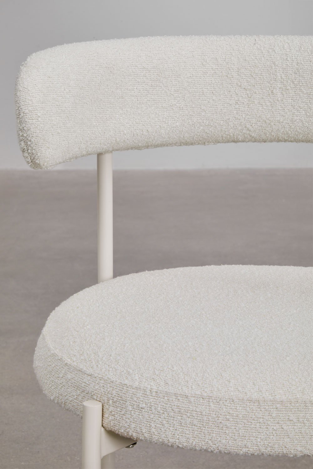 Pack de 4 sillas de comedor en tela bouclé Brim, imagen de galería 4