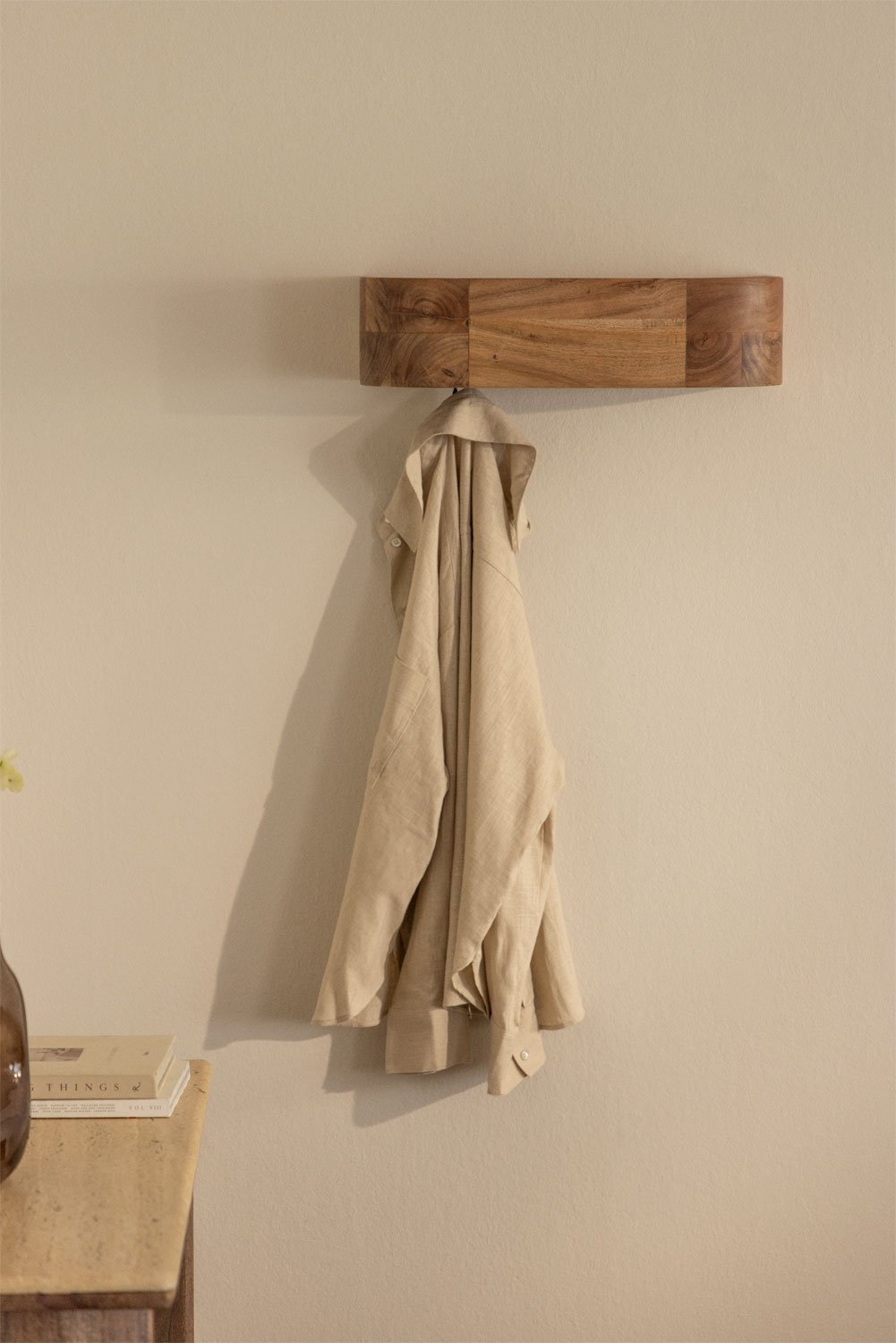 Perchero de pared en madera de acacia Frigia , imagen de galería 1