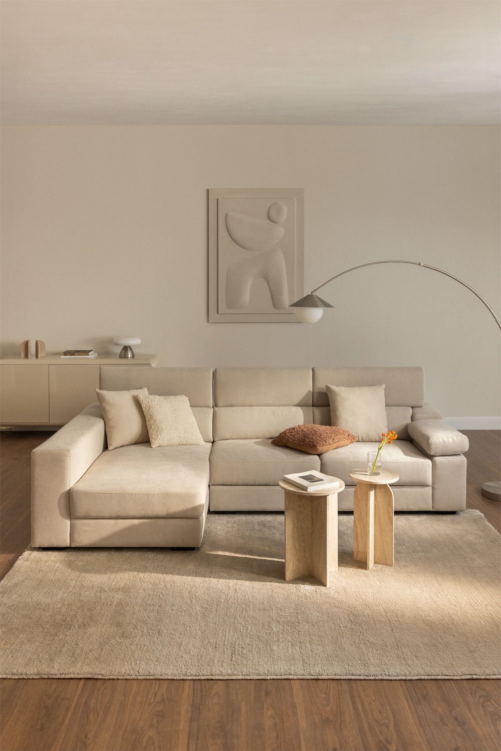 Sofá chaise longue izquierdo de 3 plazas Aramis, imagen de galería 1