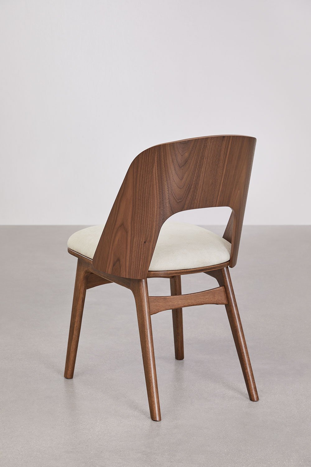 Silla de comedor en madera y tapizada Juna, imagen de galería 5