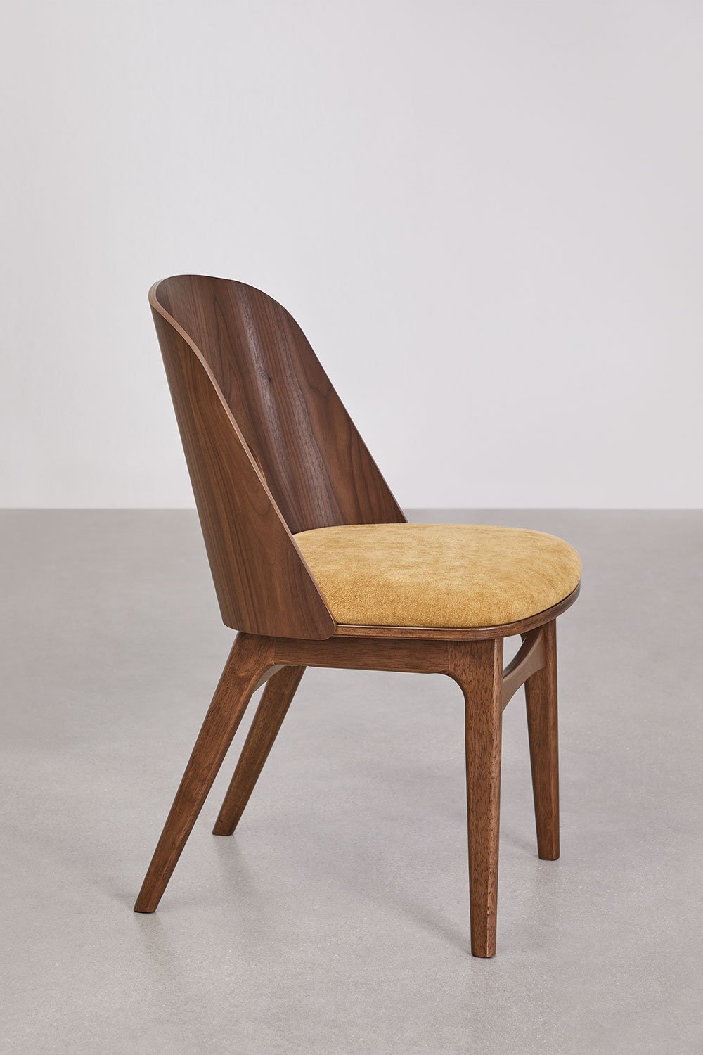 Silla de comedor en madera y tapizada Juna, imagen de galería 4