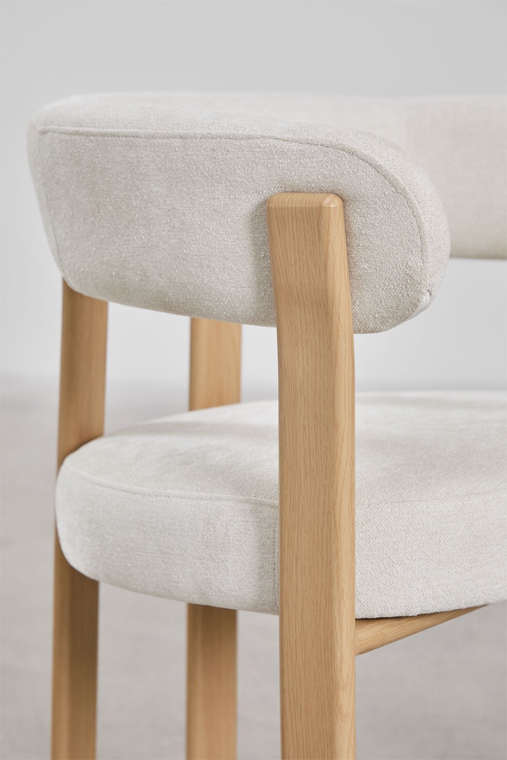 Silla de comedor con reposabrazos tapizada y en hierro Jolie, imagen de galería 9