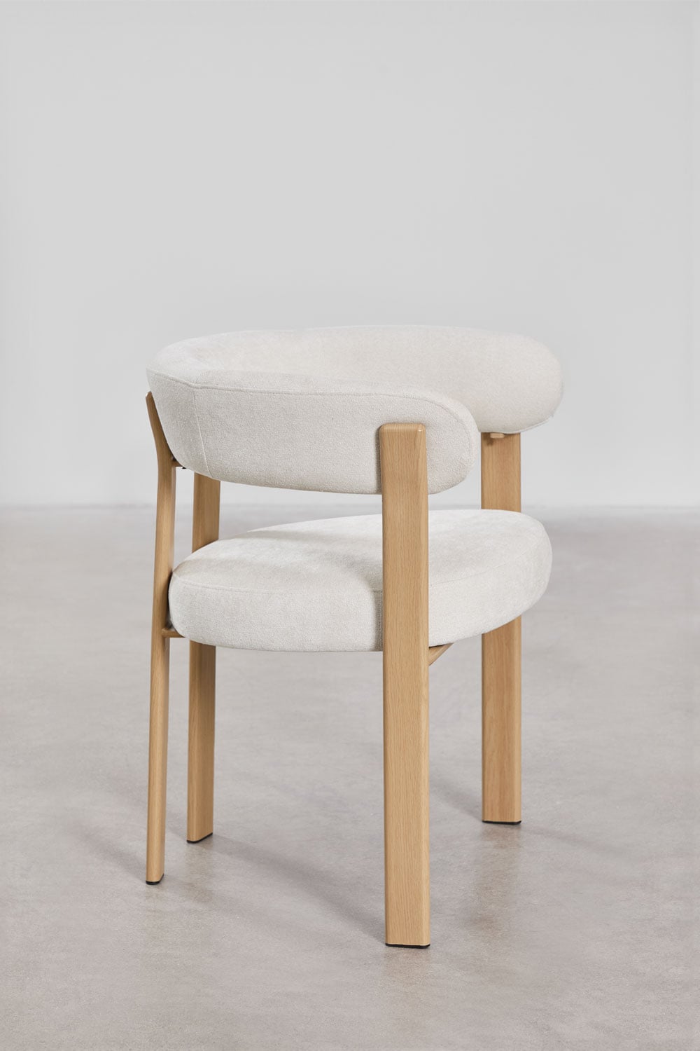 Pack de 4 sillas de comedor con reposabrazos tapizadas y en hierro Jolie, imagen de galer&iacute;a 6