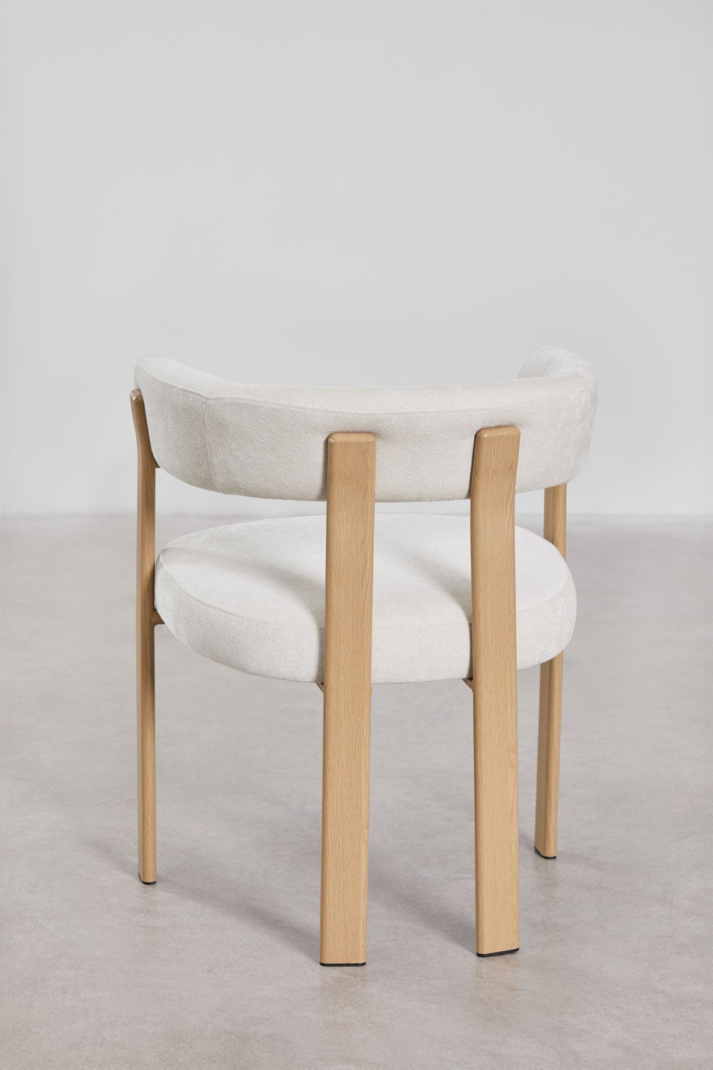 Pack de 4 sillas de comedor con reposabrazos tapizadas y en hierro Jolie, imagen de galer&iacute;a 7