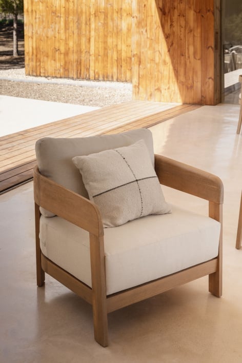 Sillón en madera de acacia Uleno