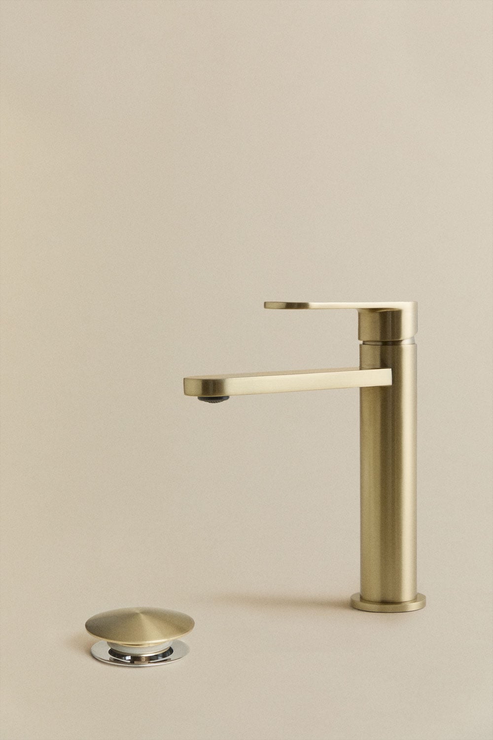 Set de grifo de lavabo en latón Alameda y válvula de desagüe para lavabo tipo Click-Clack en acero inoxidable y latón Orveta, imagen de galer&iacute;a 1