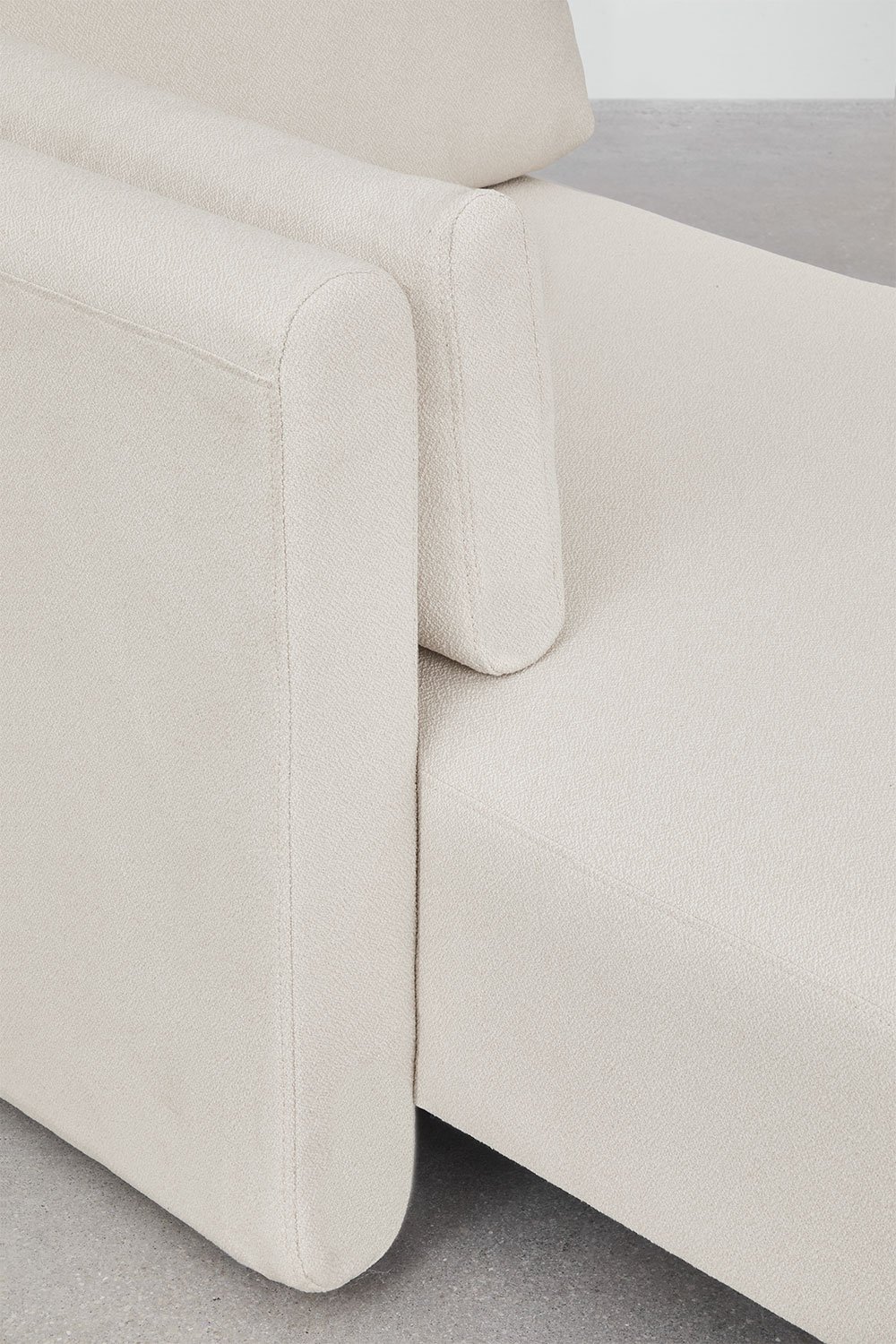 Módulo chaise longue izquierdo para sofá modular en tela bouclé Artemisa , imagen de galería 2