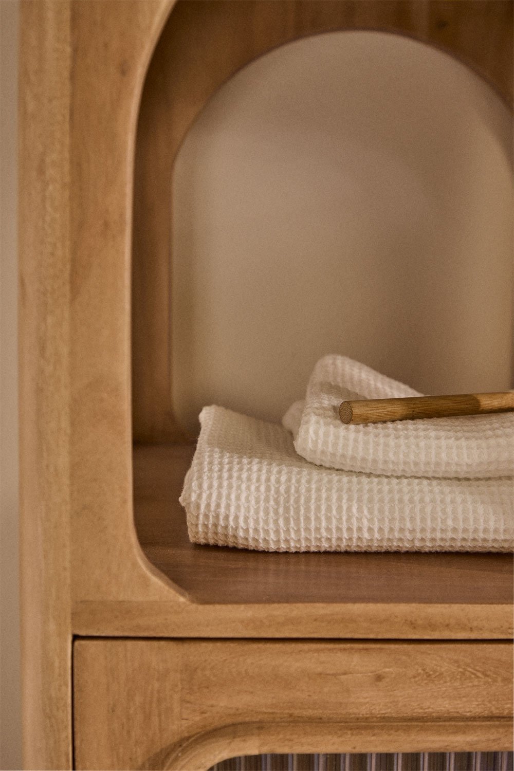 Estantería para baño en madera de acacia y cristal Massilia , imagen de galería 2