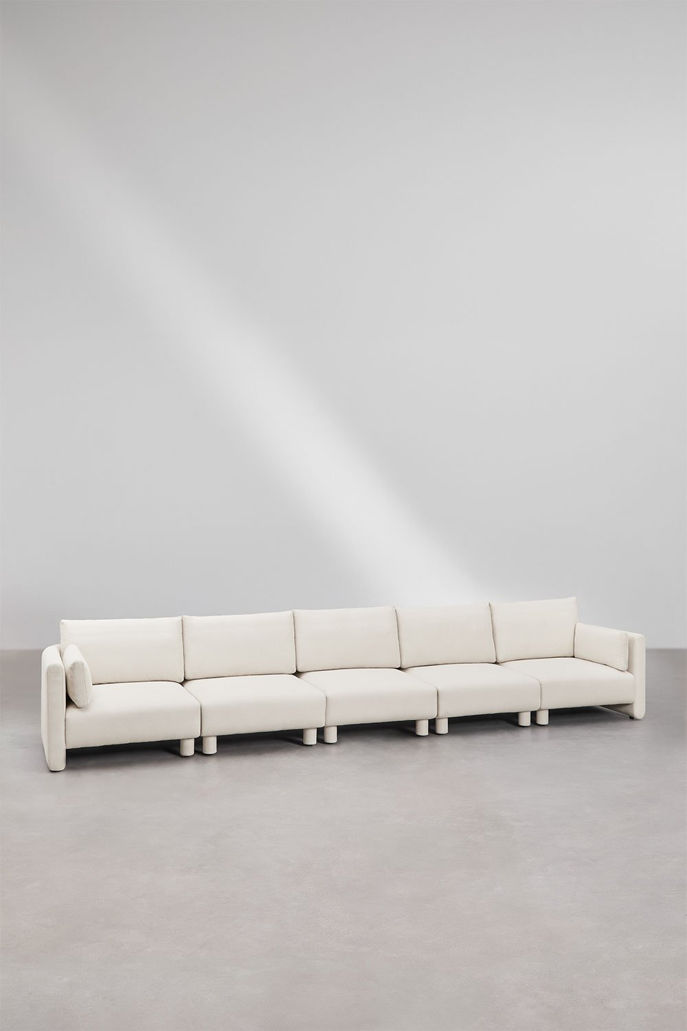 Sofá modular de 5 piezas en tela bouclé Artemisa, imagen de galería 1