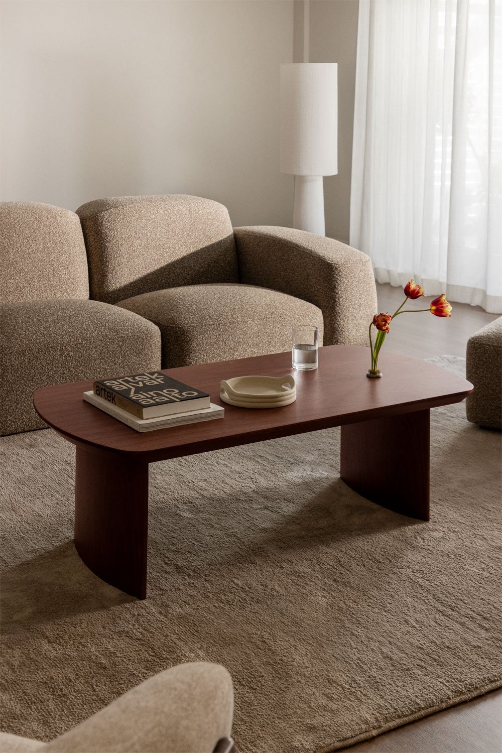 Mesa de centro rectangular 120x60 cm en MDF Tuareg, imagen de galería 1