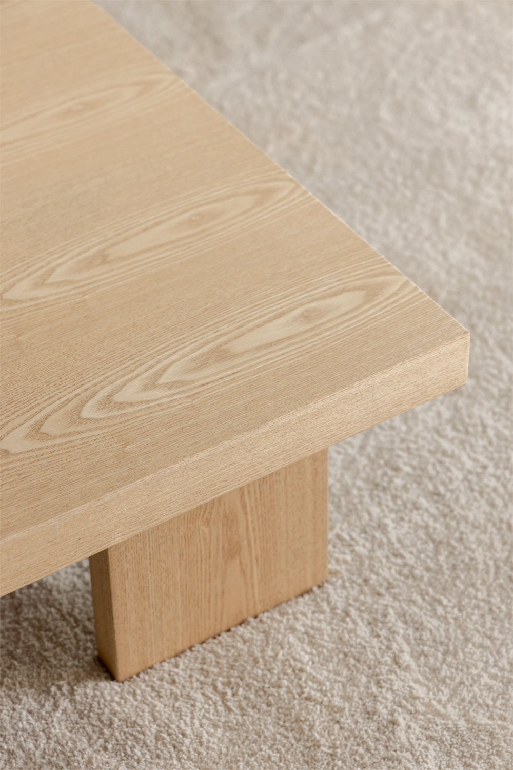Mesa de centro rectangular 100x60 cm en MDF y chapa Bernay, imagen de galería 2