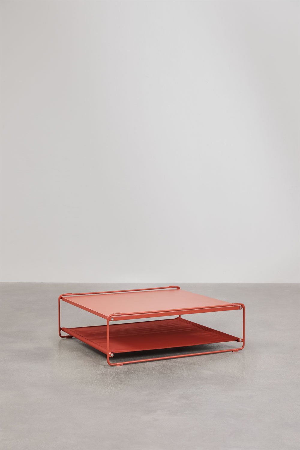 Mesa auxiliar para jardín convertible en puff en acero Amaro, imagen de galería 2