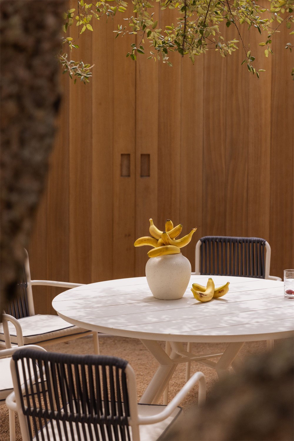 Mesa de jardín redonda en aluminio Valerie, imagen de galería 2