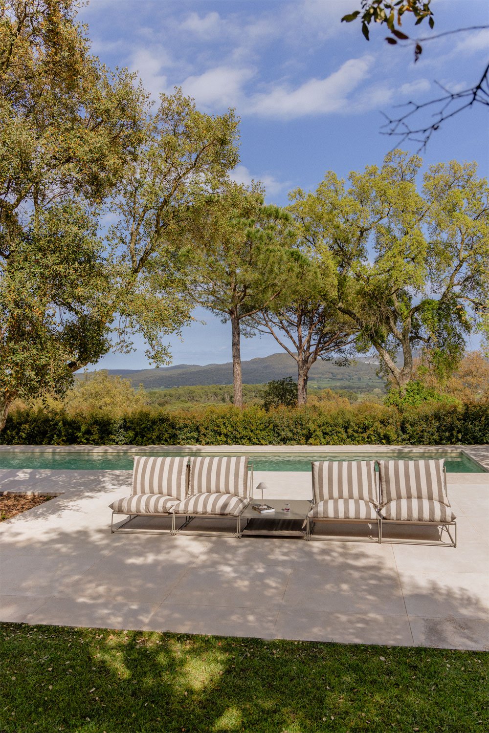 Conjunto de jardín con 2 sofás modulares de 2 piezas y mesa auxiliar convertible Amaro, imagen de galería 1