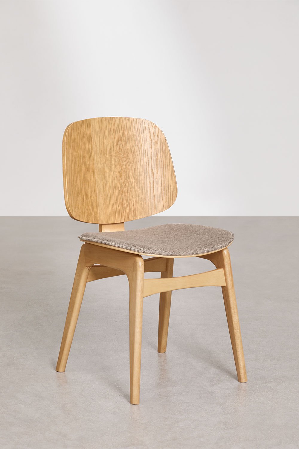 Silla de comedor en madera y tapizada Canada, imagen de galería 1