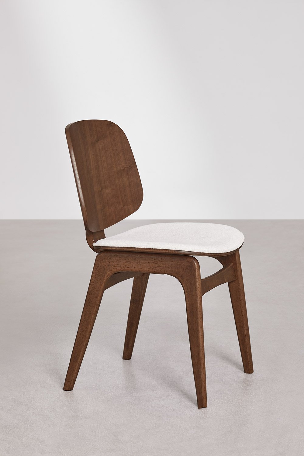 Silla de comedor en madera y tapizada Canada, imagen de galería 2