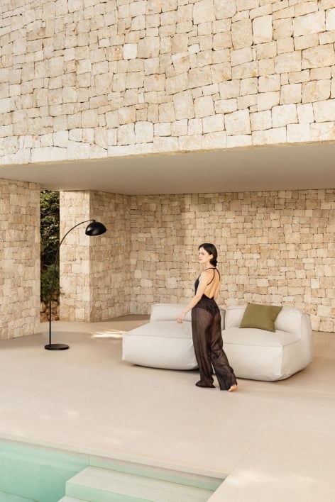 Sofá modular de 2 piezas para jardín Dojans