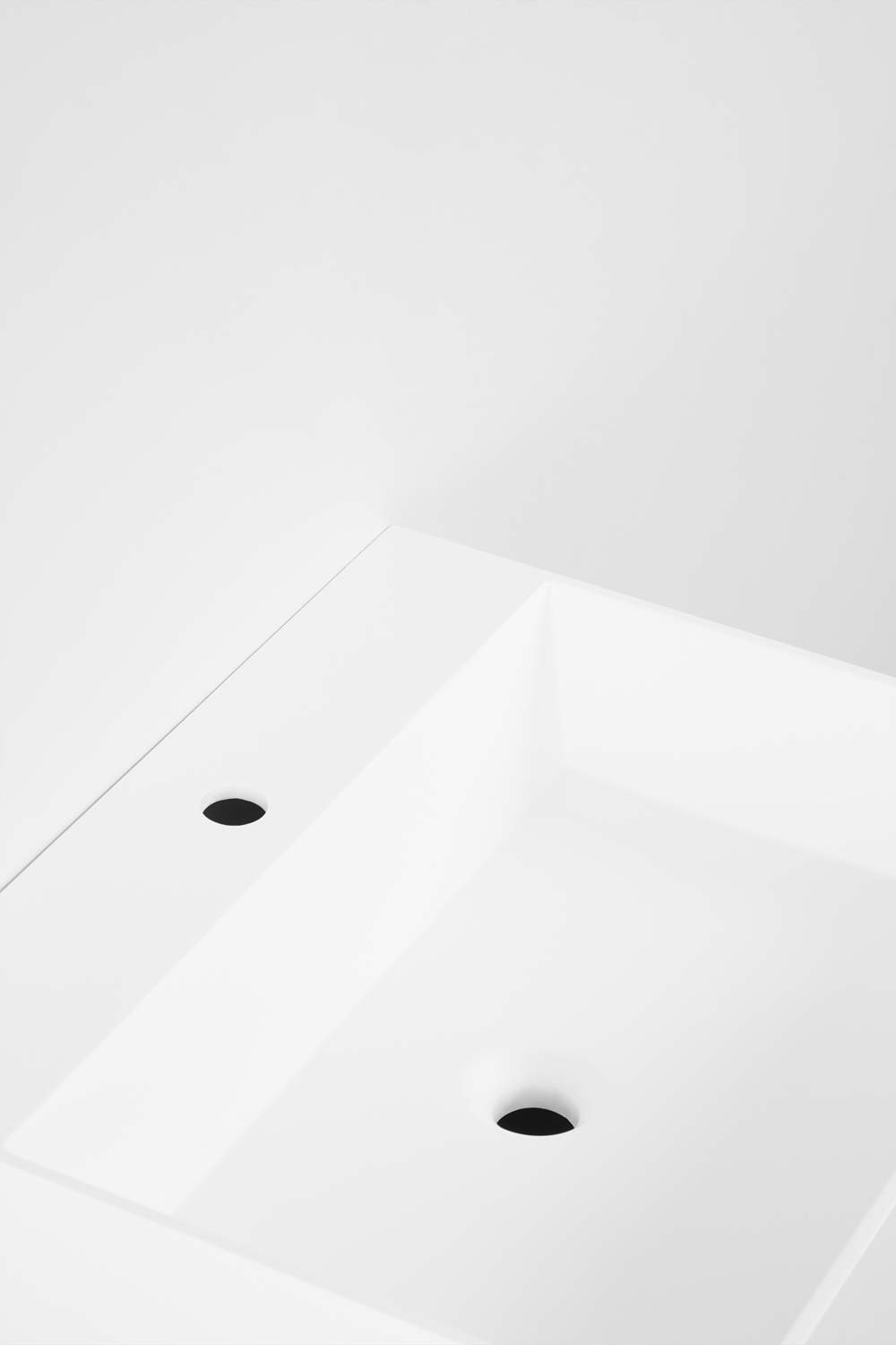 Conjunto de mueble de baño en madera y chapa de fresno con lavabo integrado Ona, imagen de galería 7