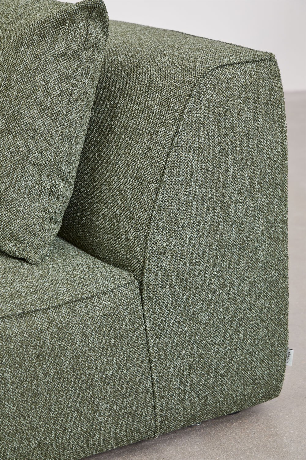 Sofá modular chaise longue derecho de 3 piezas en tela bouclé Cardea, imagen de galería 2