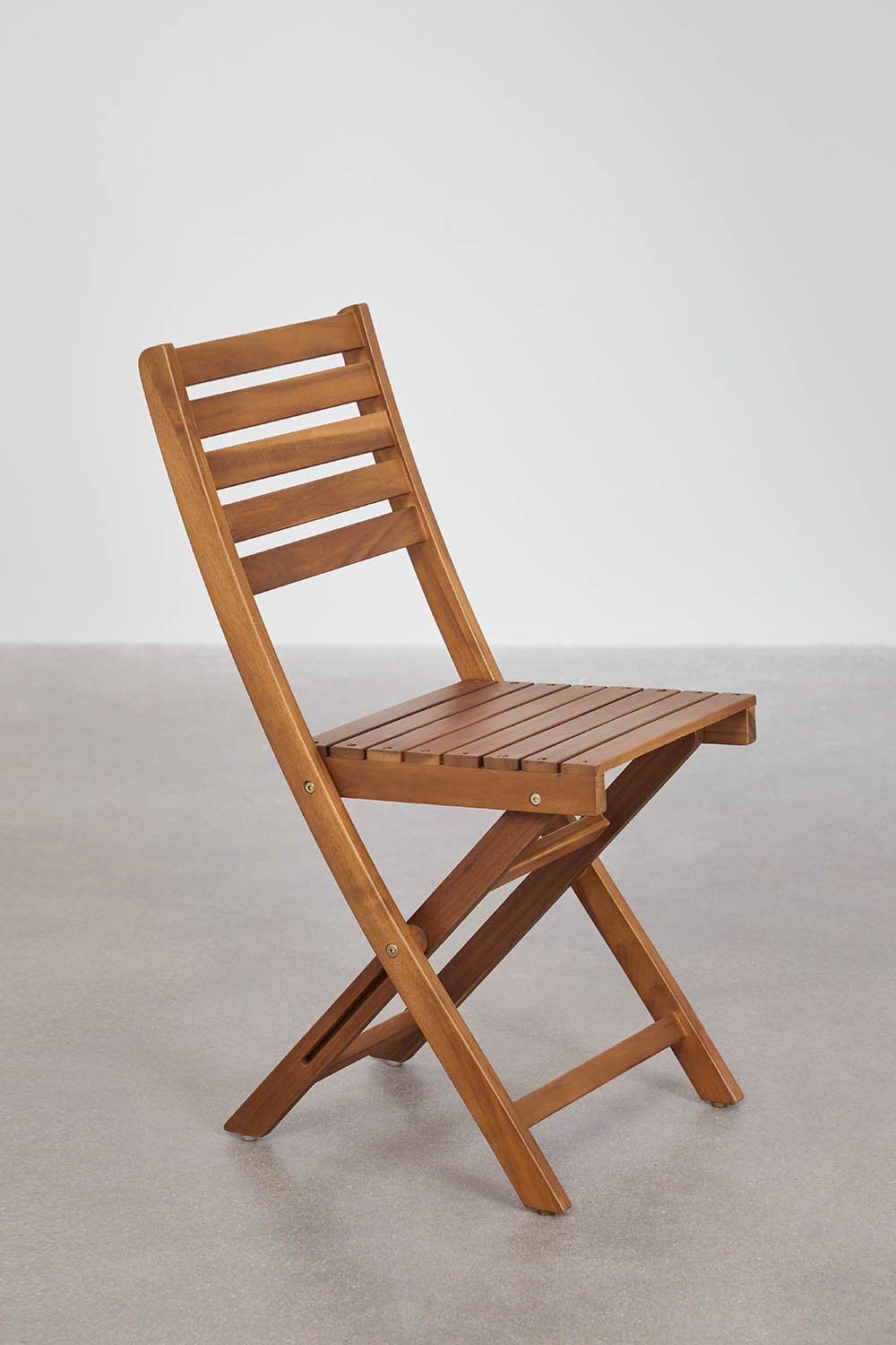 Set de Mesa Cuadrada (60x60 cm) y 2 Sillas de Jardín Plegables en Madera de Acacia Delawer   , imagen de galería 10