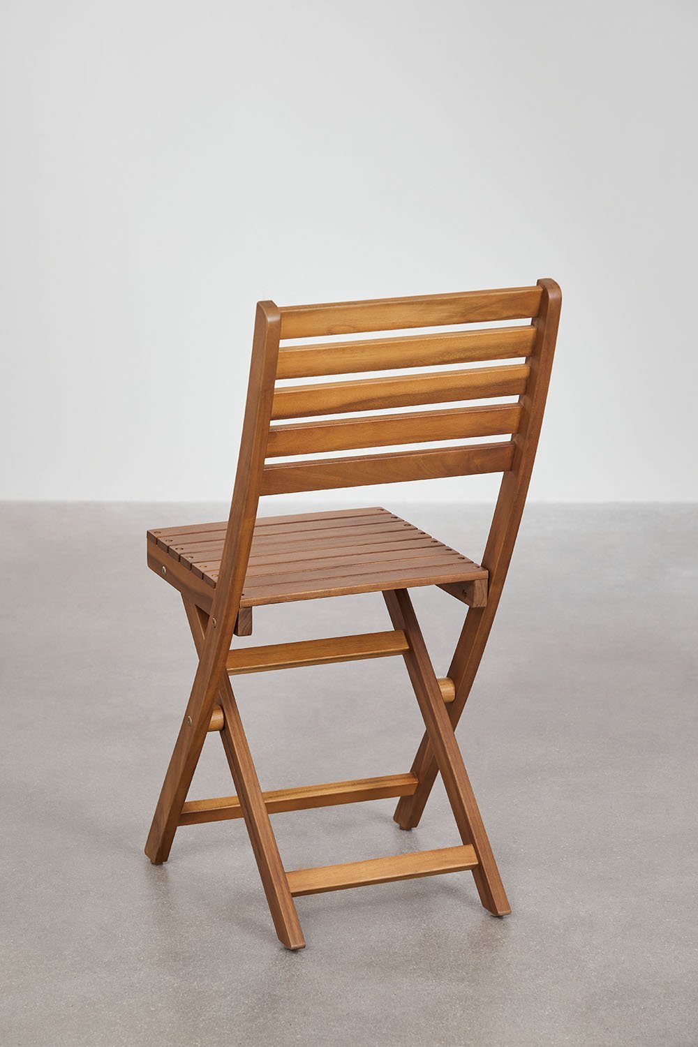 Set de Mesa Cuadrada (60x60 cm) y 2 Sillas de Jardín Plegables en Madera de Acacia Delawer   , imagen de galería 11