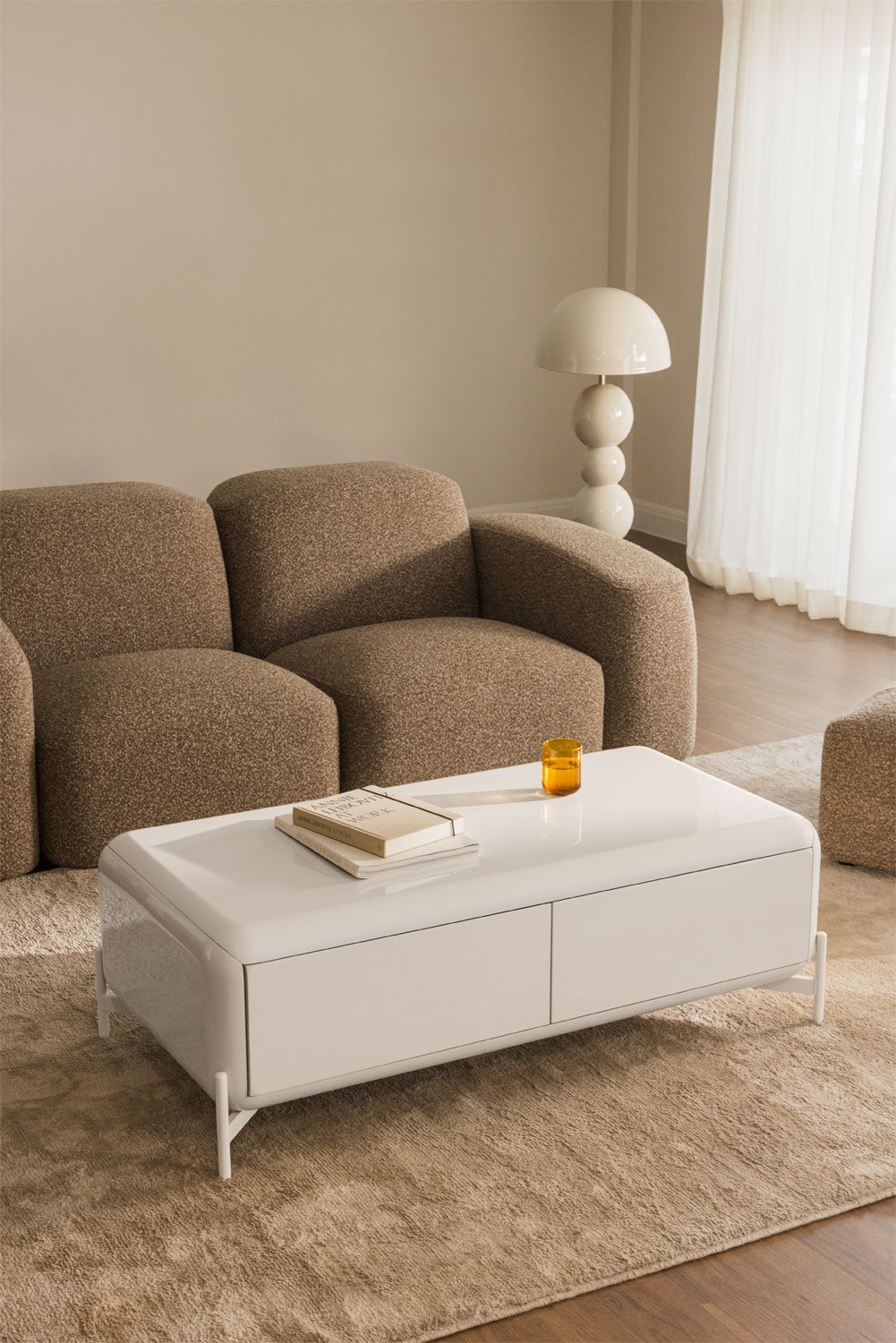 Mesa de centro rectangular 120x60 cm en MDF Alazne, imagen de galería 1