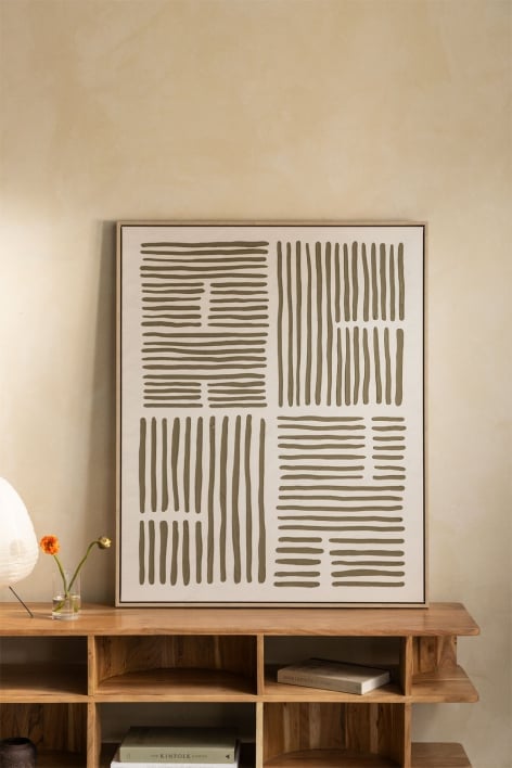 Cuadro decorativo 80x100 cm pintado a mano sobre lienzo Plixo