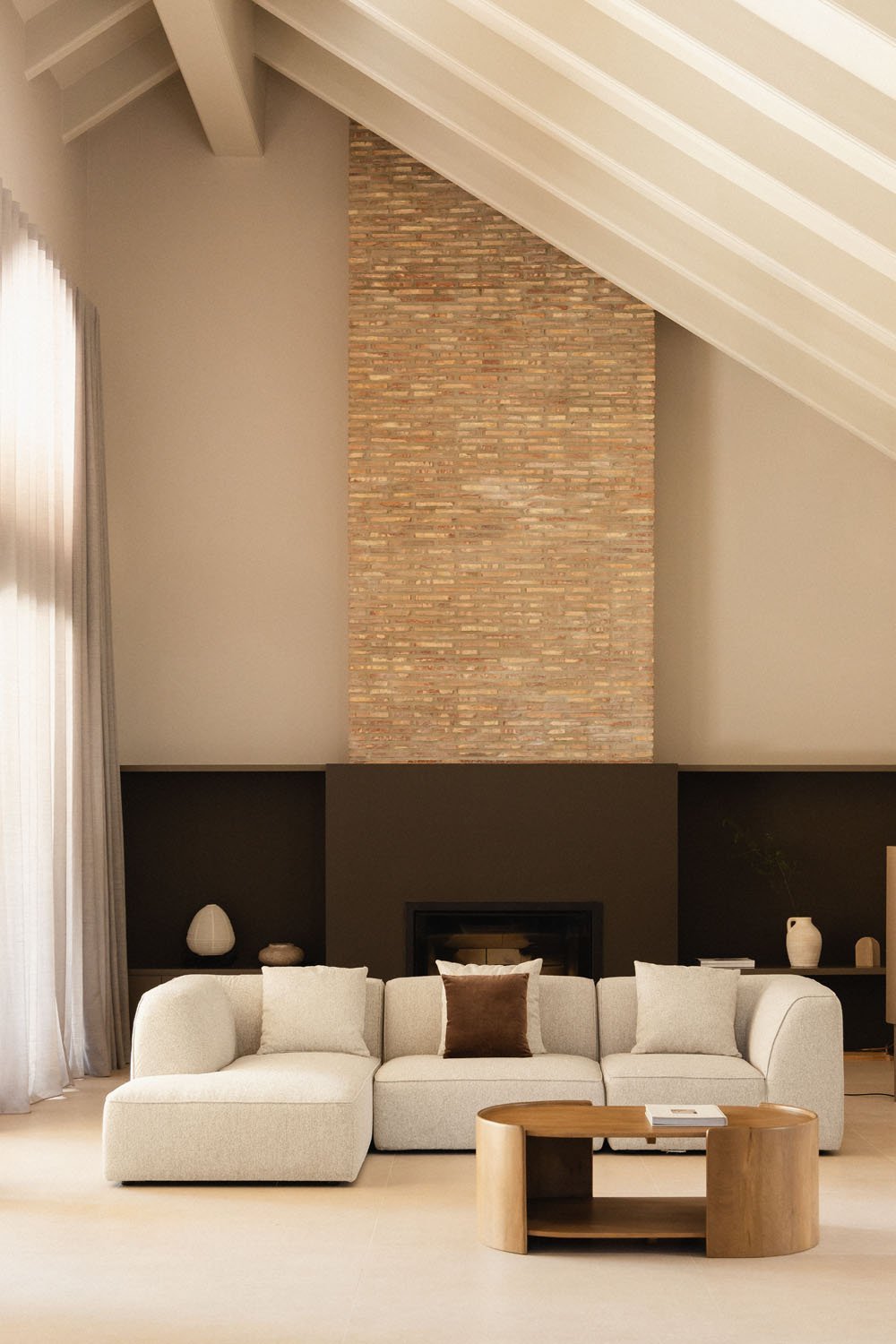 Sofá modular chaise longue izquierdo de 3 piezas tapizado Cardea, imagen de galería 1