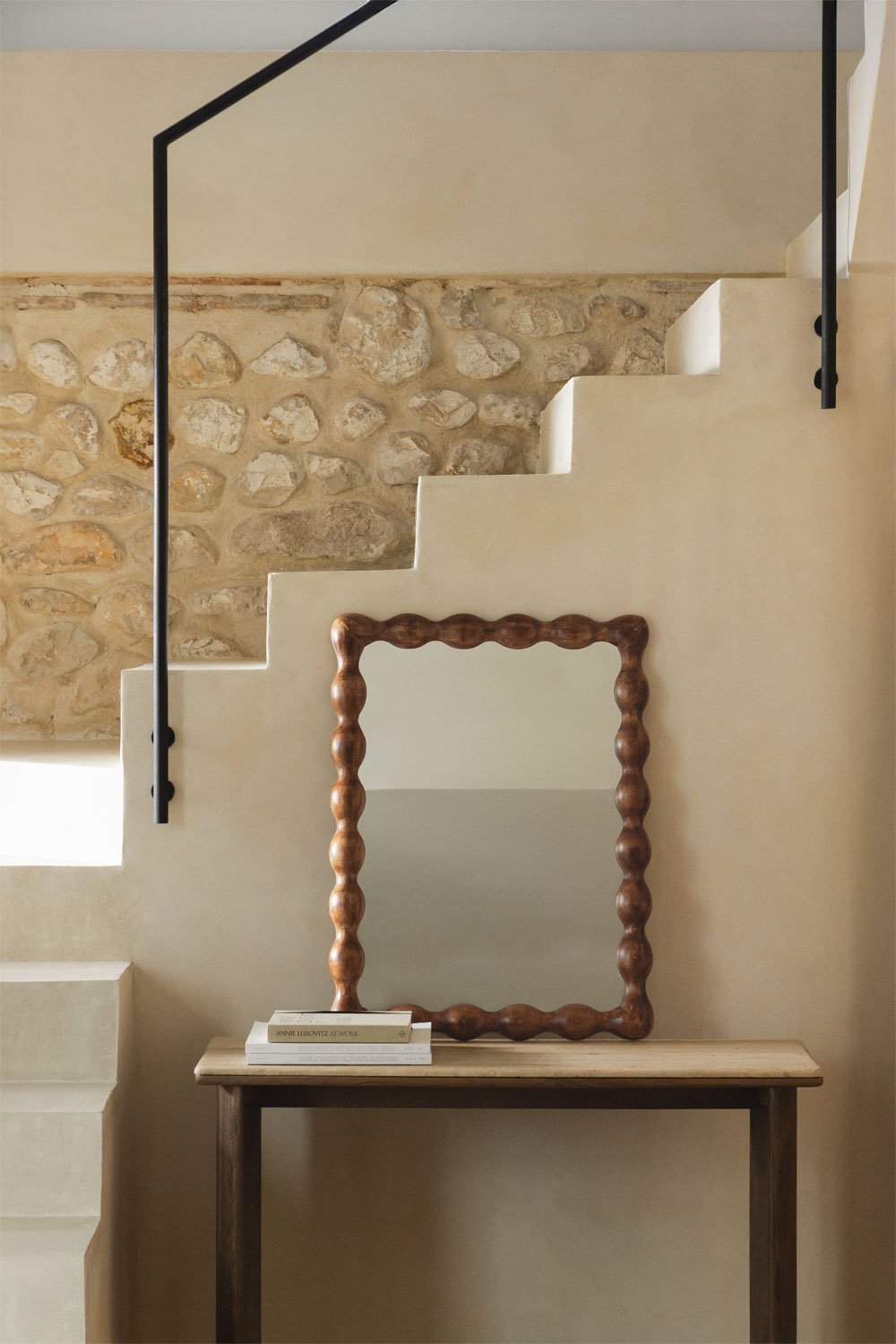 Espejo de pared rectangular 60x80 cm en madera de mango Tessaia, imagen de galería 1