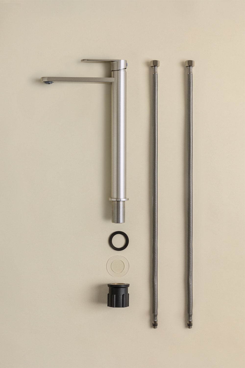 Set de grifo de lavabo en latón Alameda y válvula de desagüe para lavabo tipo Click-Clack en acero inoxidable y latón Orveta, imagen de galer&iacute;a 6