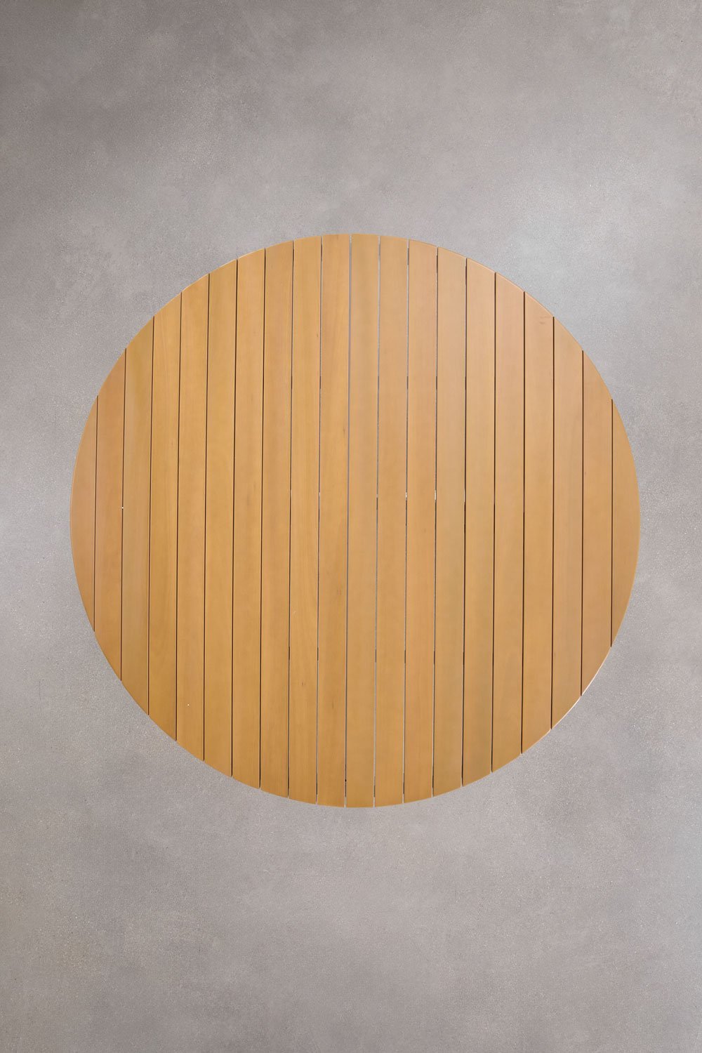 Mesa de jardín redonda en aluminio y madera de eucalipto Archer    , imagen de galer&iacute;a 6