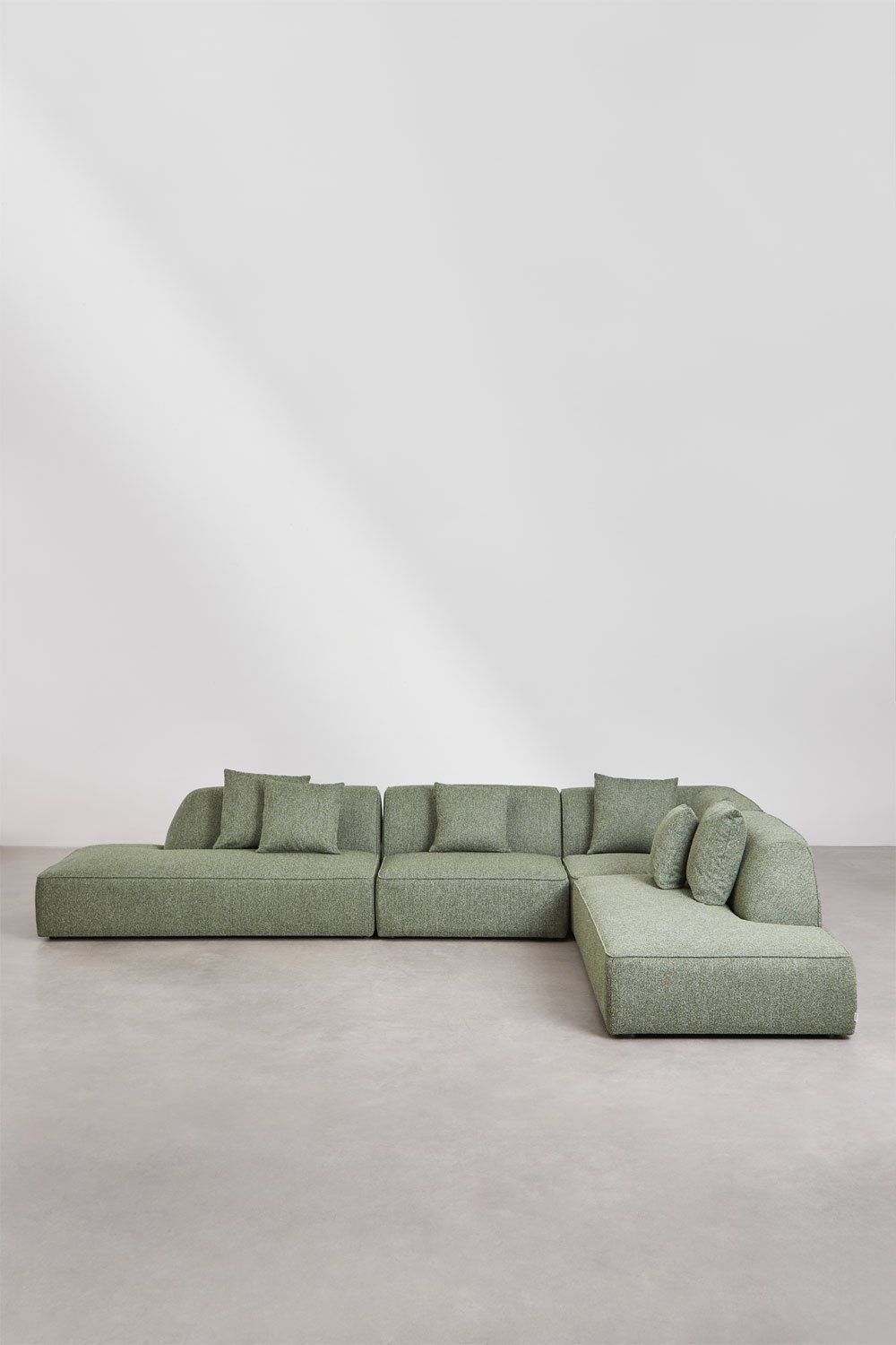 Sofá modular esquinero de 4 piezas con doble diván tapizado Cardea, imagen de galería 5