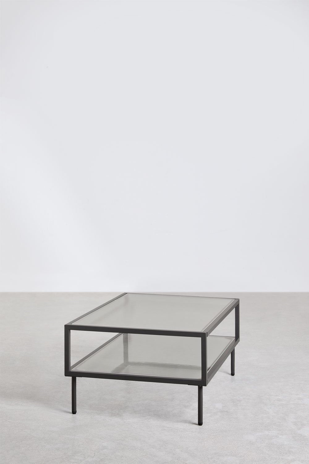 Mesa de centro rectangular en acero y cristal Paoline, imagen de galería 4