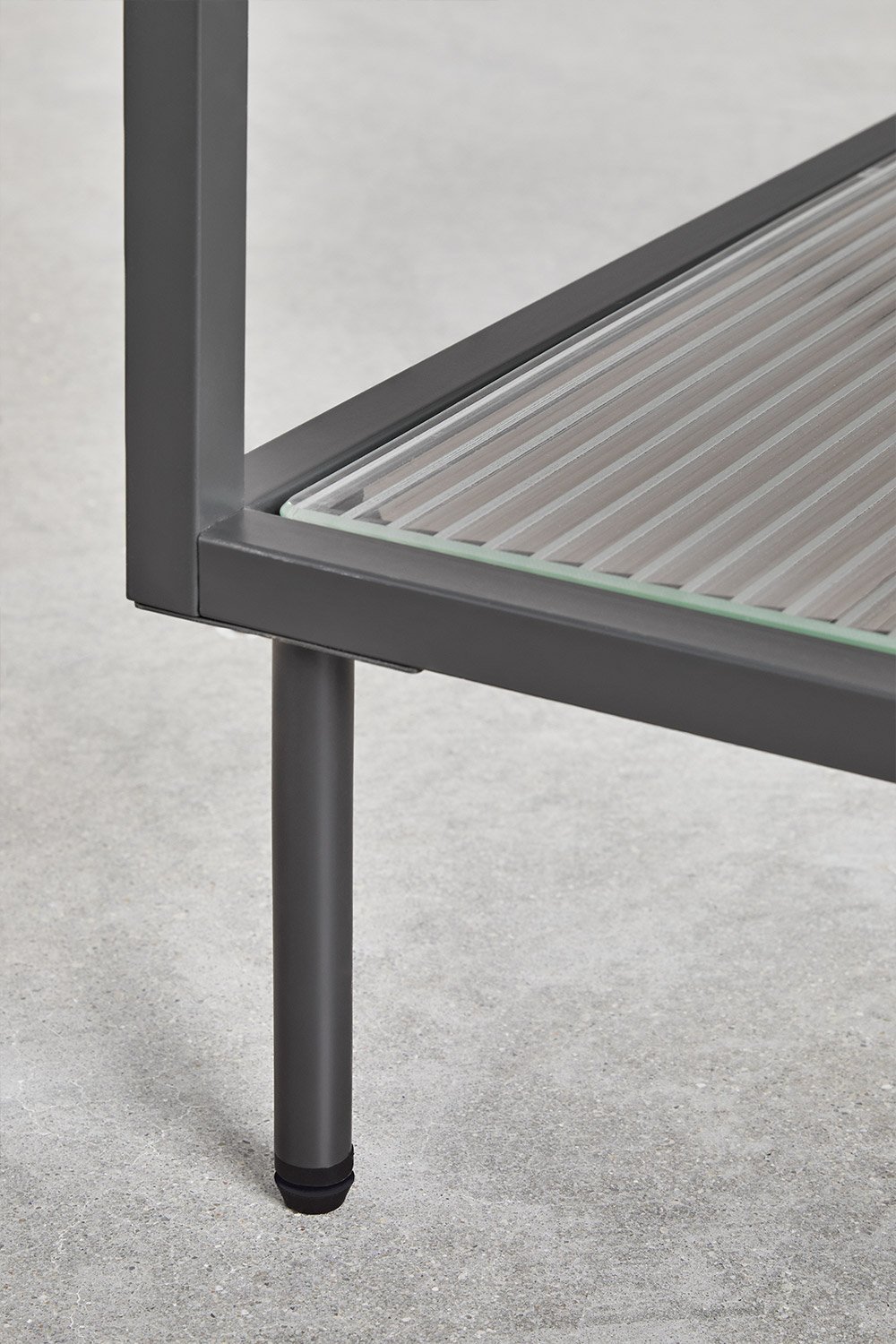 Mesa de centro rectangular en acero y cristal Paoline, imagen de galería 6