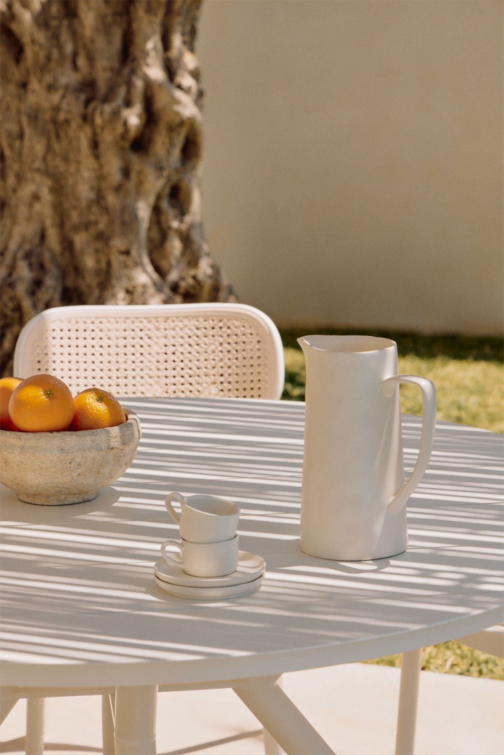 Set de Mesa Redonda en Aluminio (Ø125 cm) Valerie y 6 Sillas de Jardín Omara   , imagen de galería 2