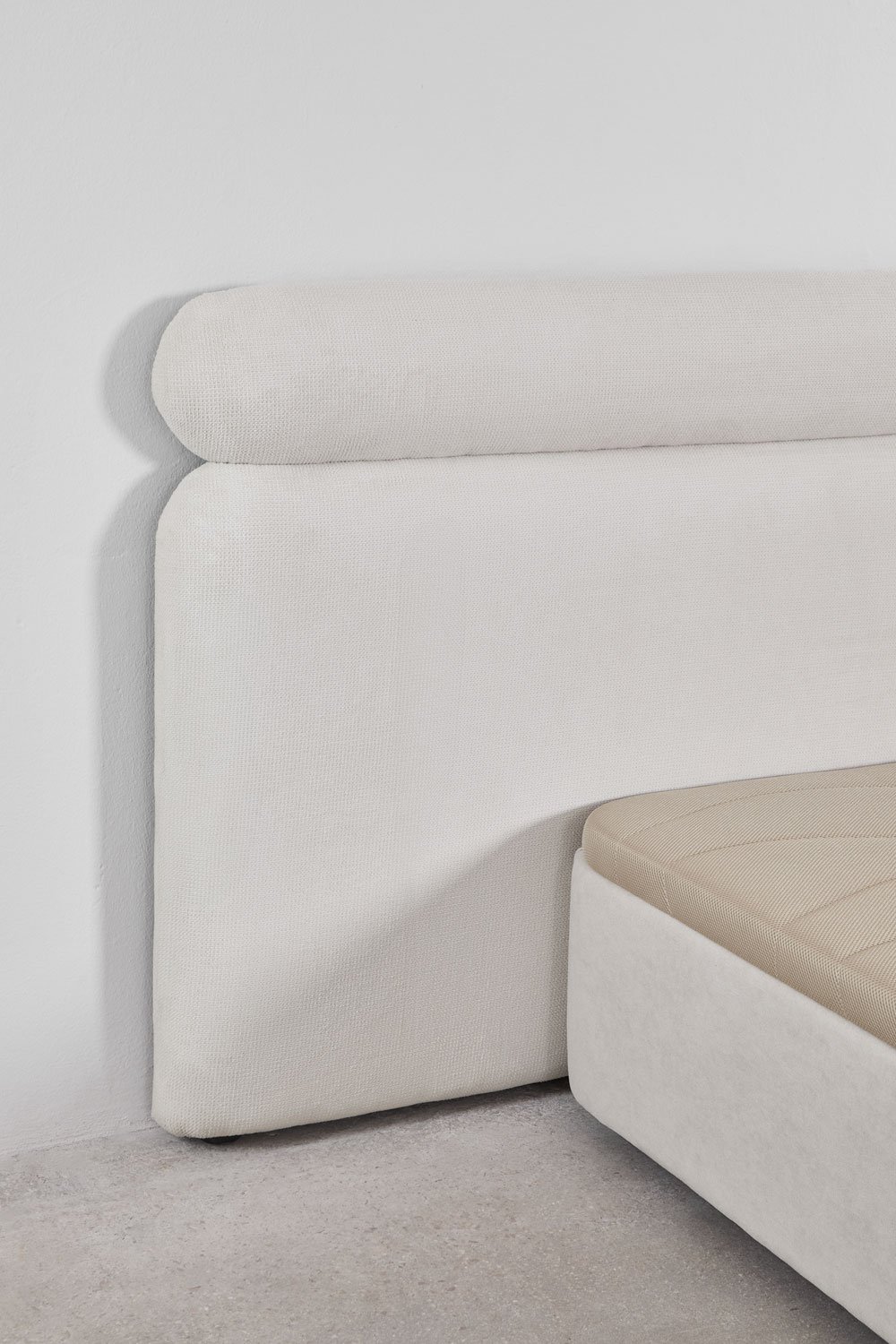 Cabecero para cama de 90cm en tela blanca Cirene, imagen de galería 10