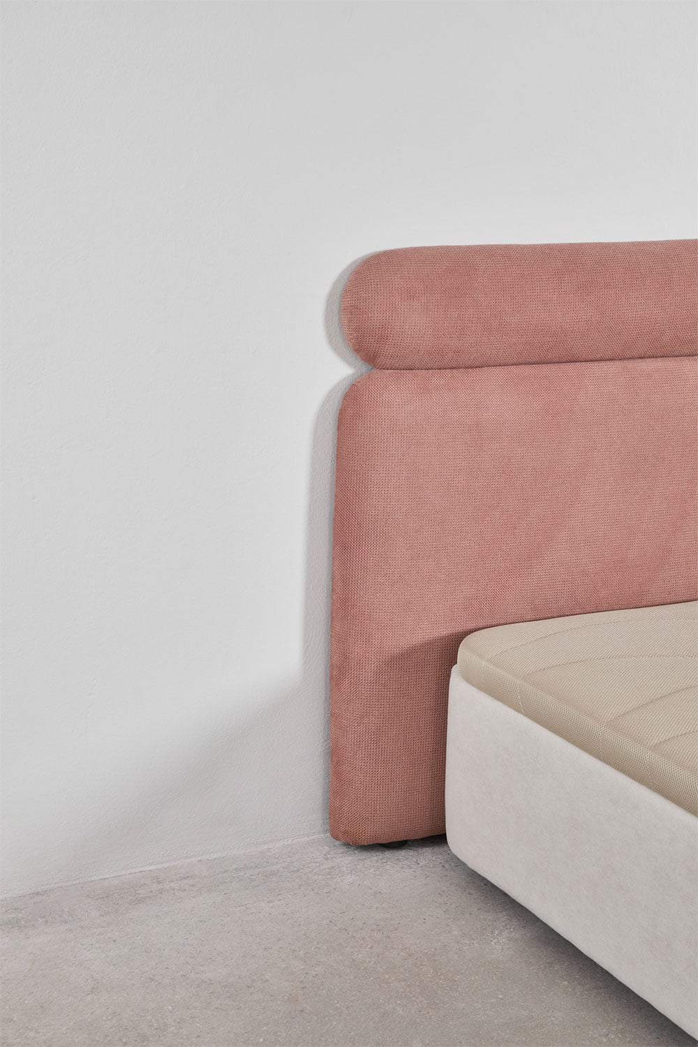 Cabecero para cama de 200cm en tela rosa cuarzo Cirene, imagen de galer&iacute;a 10