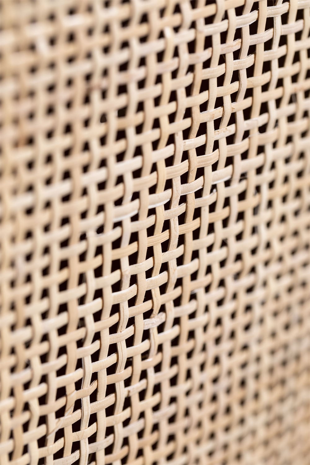 Pack de 2 mesitas de noche cuadrada 40x40 cm en ratán y madera Reyna, imagen de galer&iacute;a 8