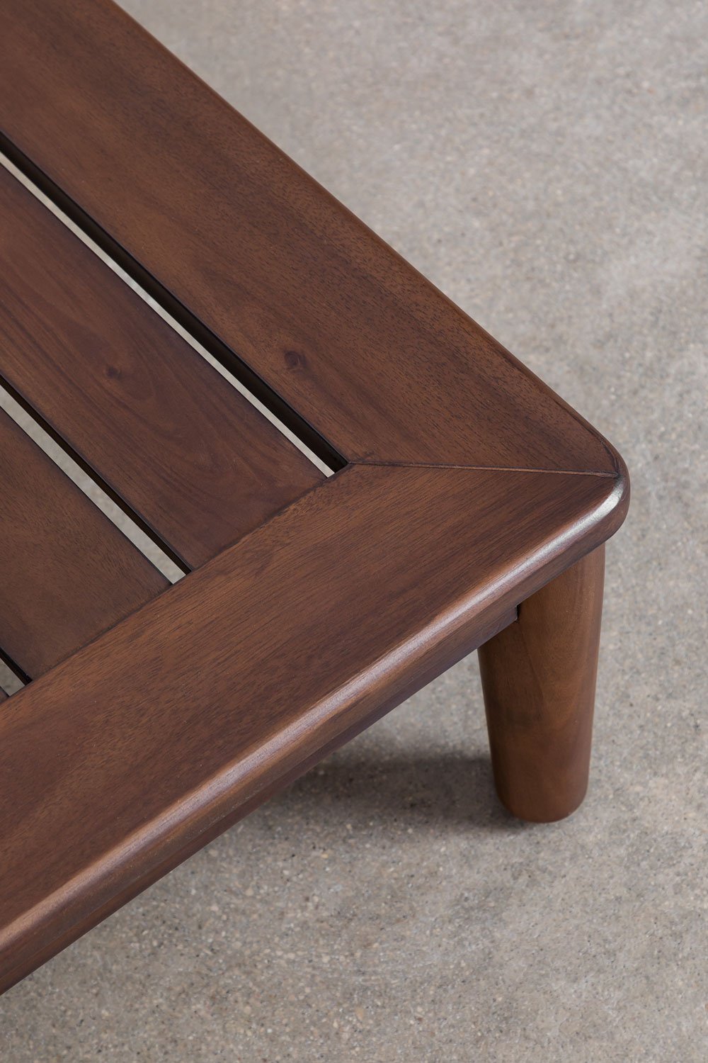 Conjunto de salón con sofá modular esquinero de 4 piezas, mesa de centro, puff y sillón en acacia Giulia, imagen de galería 13