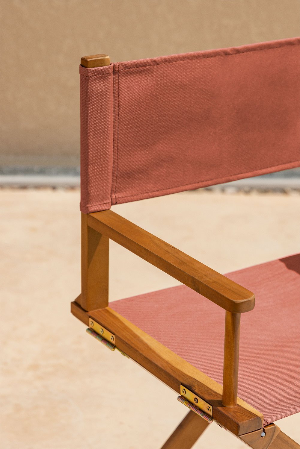 Silla de director plegable de jardín en madera Ridley, imagen de galería 2