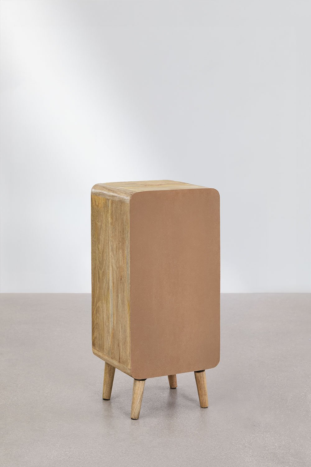 Mesita de noche rectangular 30x25 cm en madera de mango Yulara, imagen de galer&iacute;a 5