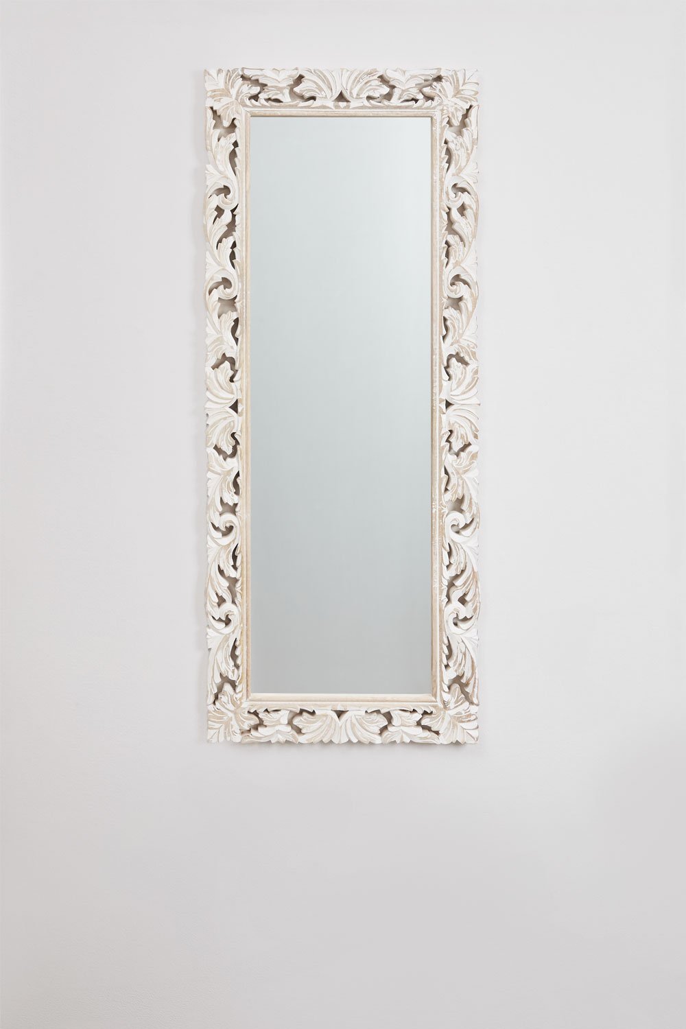 Espejo de pared rectangular en madera de mango Arnas, imagen de galería 1