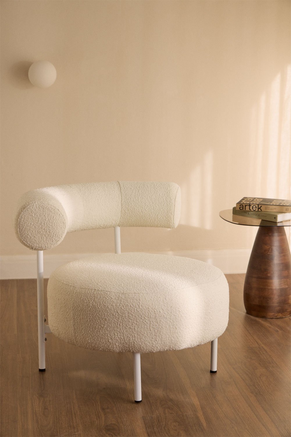Sillón en tela bouclé Arieta   , imagen de galería 1