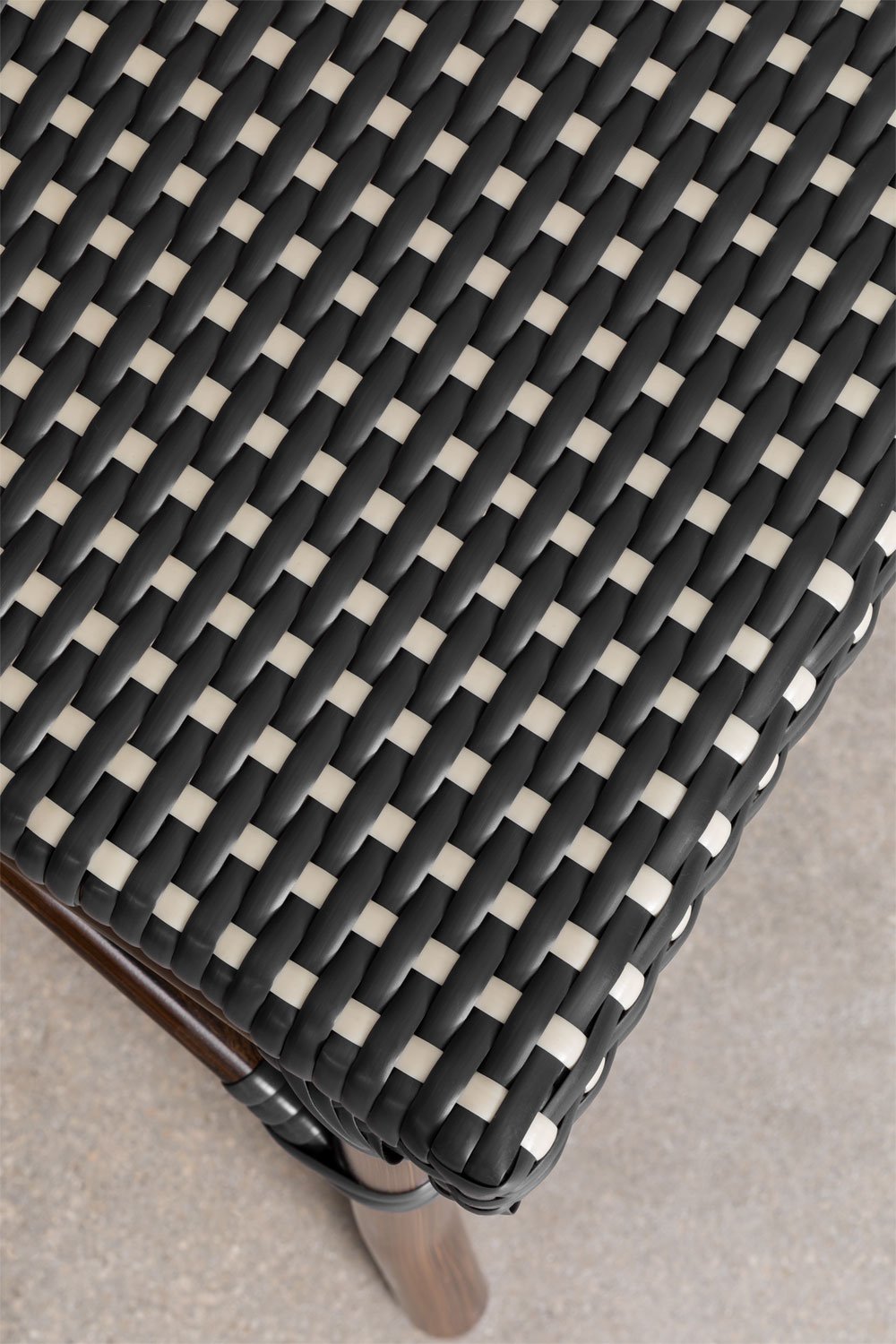 Pack de 4 sillas de comedor apilables en aluminio Brielle Bistro, imagen de galería 6